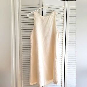 & other stories off white linen mini dress with cutout back detail, 8